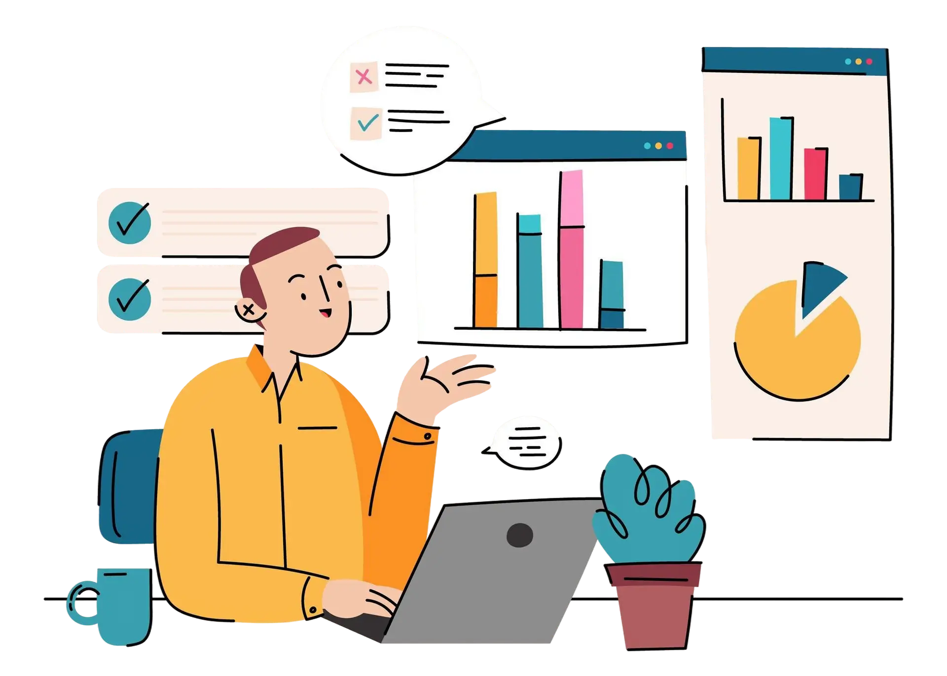 flat-hand-drawn-business-concept-illustration