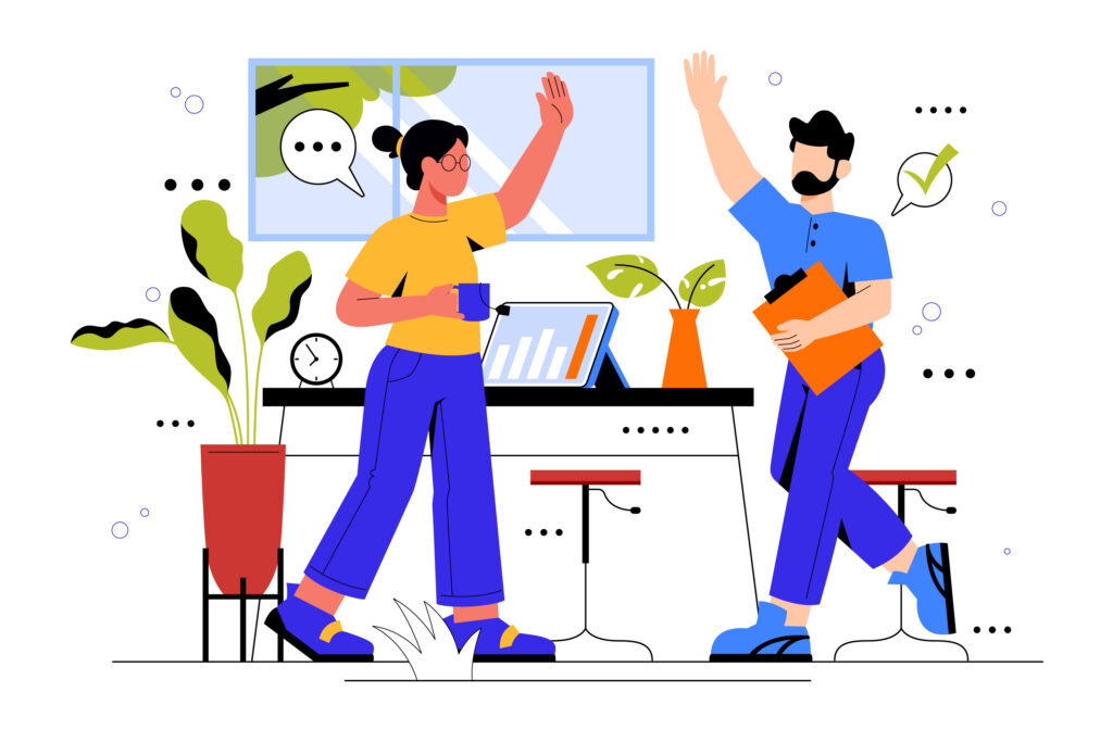people enjoying in the workplace