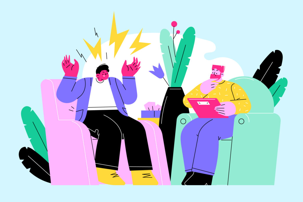 Men talking