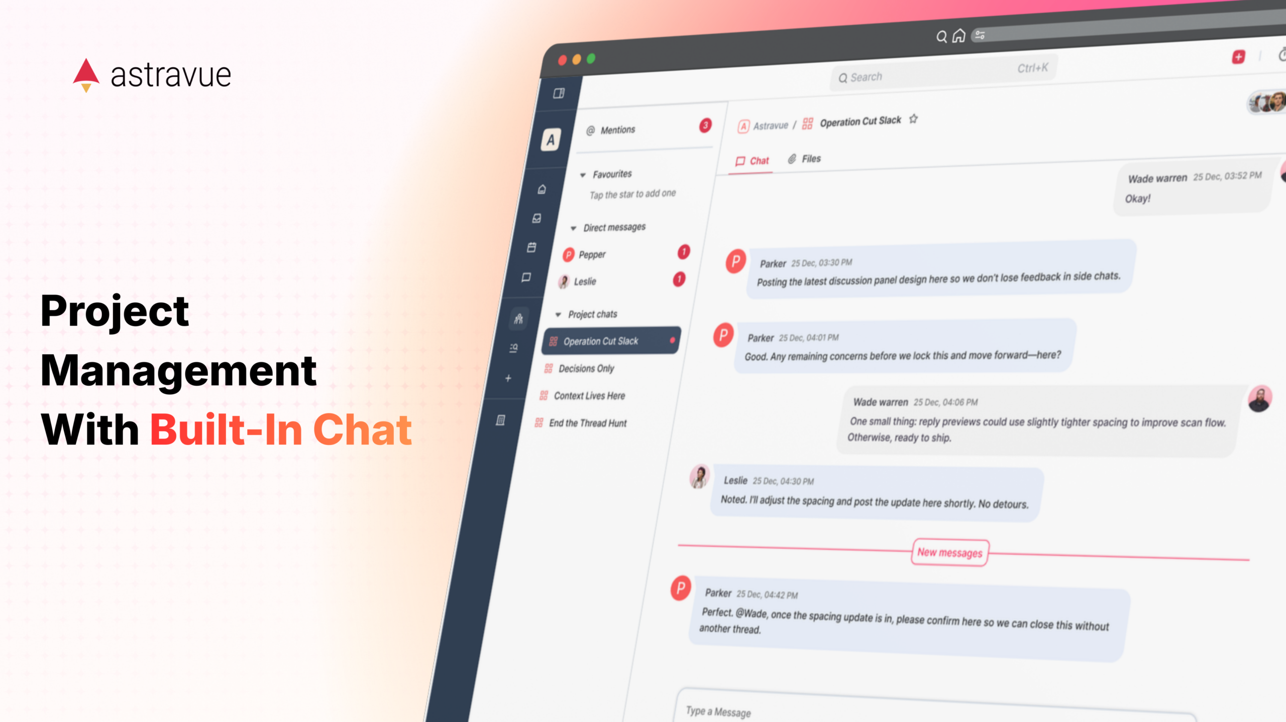 Project Management with Built-In Chat: How Astravue Keeps Work Moving, Not Just Talking